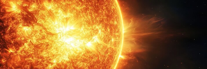 Wall Mural - sun in space 