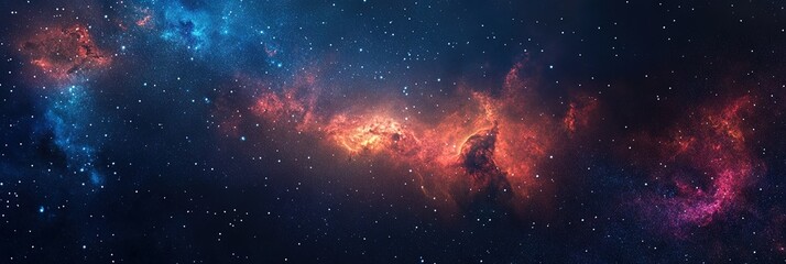 Wall Mural - astronomy concept with nebula in outer space
