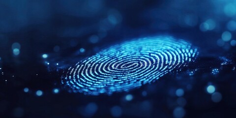 Wall Mural - fingerprint scanner 