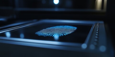 Wall Mural - fingerprint scanner 