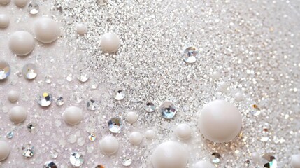 Wall Mural - a close up of some white balls on a table