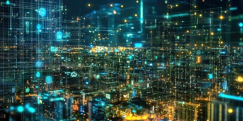 Wall Mural - internet of things concept
