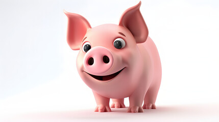 Wall Mural - Pig icon Farm and Agriculture 3D