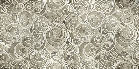 Wall Mural - A swirling pattern of embossed lines creates a captivating and intricate design on a textured background.