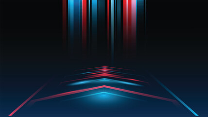 Wall Mural - black abstract red blue technology speed racing geometric background elegant futuristic glossy red a