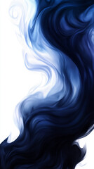 Sticker - Abstract blue and white swirling smoke design.