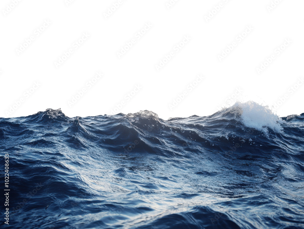 Ocean waves isolated on white background for design and media use Stock ...