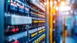 © EmmaStock - A detailed view of an electrical installation in a control room, with engineers connecting and testing various circuits,