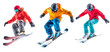 © Rehman - three set of ski snowboarding isolated transparent background