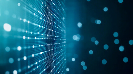 Wall Mural - abstract blue digital data visualization background
