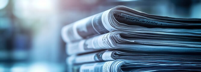 
A stack of newspapers, representing the news and information created by an editorial team.