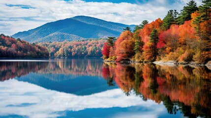 Poster - serene fall blue ridge parkway