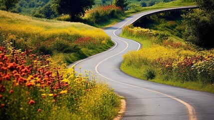 Wall Mural - meandering winding roads