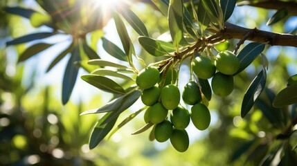 leaves olives on tree