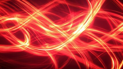Wall Mural - Vibrant red light trails abstract background
