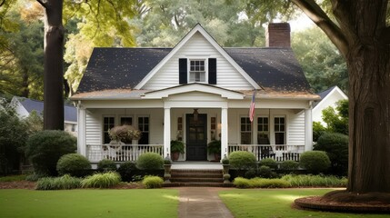 Canvas Print - charming small american house