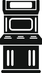 Sticker - Simple vector icon of a classic arcade game machine, perfect for projects related to gaming, entertainment, and nostalgia