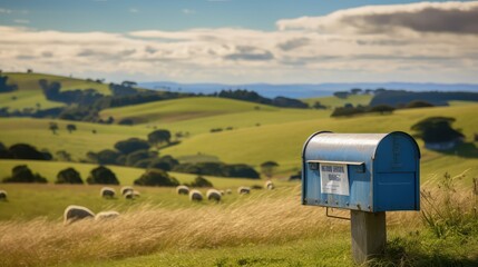 Canvas Print - rural vintage mail box