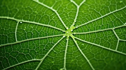 Poster - details leaf and dot pattern