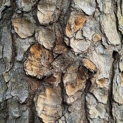 Wall Mural - A close-up of bark, showing the detailed texture and layers of age