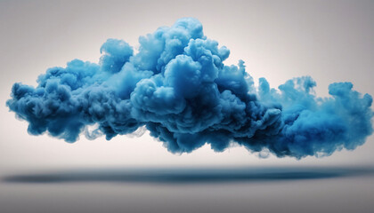 Canvas Print - abstract blue smoke cloud