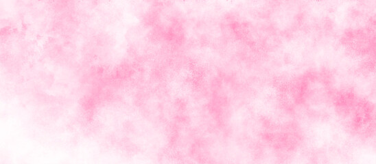 Wall Mural - Acrylic shinny pink flowing ink grunge texture, white clouds on pink soft watercolor paper texture, Soft pink clouds texture with white tiny clouds, Beautiful and smooth soft blurred pink texture.