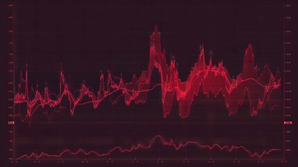 Wall Mural - Financial stock market graph illustrating economic trends and data analysis