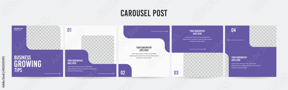 Editable Instagram Carousel Post Layout Set, Social Media Marketing ...