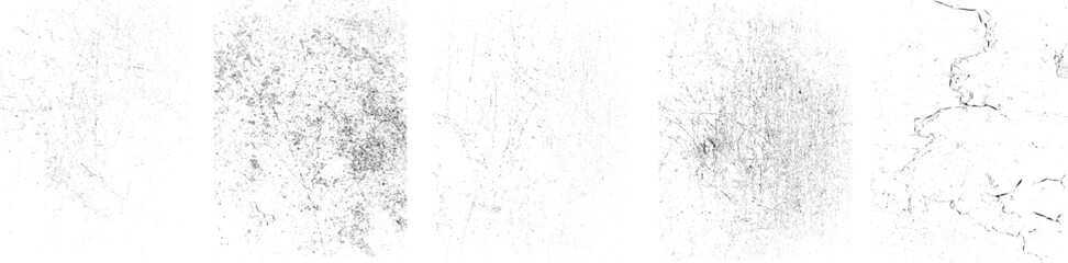 Poster - Grunge textures set. Collection of vector, distress, textures .Simply Place grungy textured overlay over any Object to Create grunge ,dirty effect .Various distressed texture for your design. 