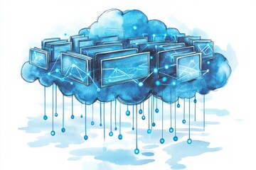 Wall Mural - The Asset Cloud Nexus, Digital Asset Management DAM