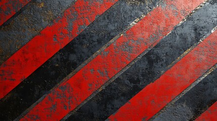 Abstract grunge background with diagonal stripes in red, black and gold.