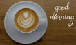 © pedro - Coffee Time Concept with Cup on a table with message. National gourmet coffee day