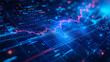 © ceng - A digital screen displaying a graph with fluctuating lines in blue and red, representing stock market performance.