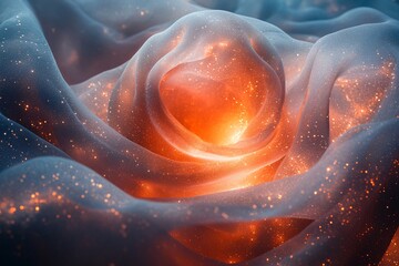 Wall Mural - twisting dark matter in cosmic fabric