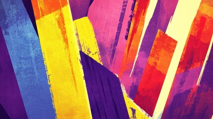 Poster - Abstract colorful artwork featuring bold shapes and vibrant hues.