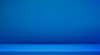 © Doloves - Blue navy studio room. Limbo dark background. Abstract 3d backdrop for product presentation. Minimal wall scene. Showcase, promotion display. Vector stage mockup illustration