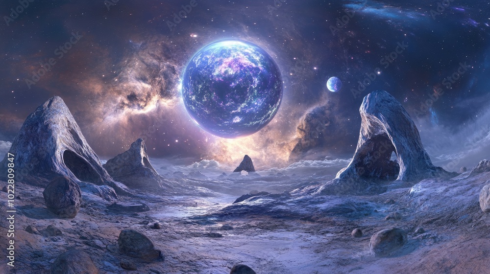 360 Equirectangular Background 360 degree equirectangular space background featuring nebulae and stars ...