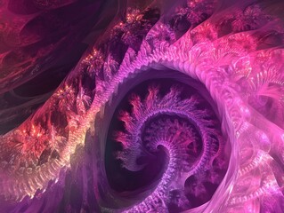 Canvas Print - Abstract fractal background graphic with a fantasy theme