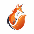 © pikshine - A fox minimalist logo on a white background