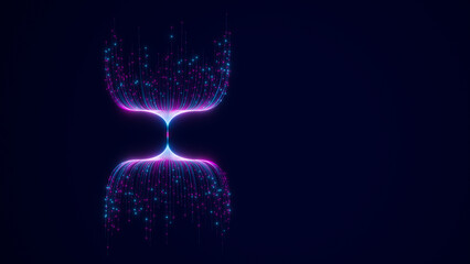 Wall Mural - big data artificial intelligence machine learning neural network flow complex information science in