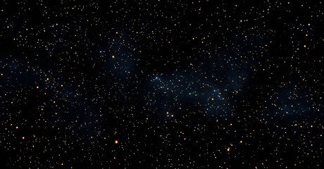 Wall Mural - night sky with stars sparkling on black background