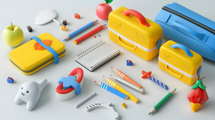 Sticker - Sharpener icons Stationaries 3D