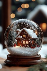 Aufkleber - christmas scene snow globe, octane render : Generative AI