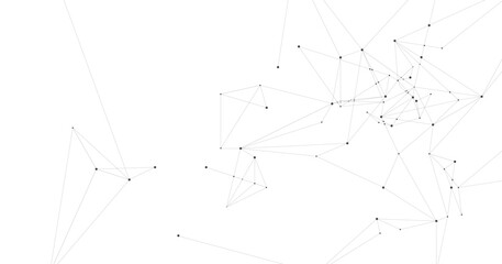 Fototapete - Concept of geometric mesh lines on a white background. Triangle pattern. Geometric abstract background with simple Triangle elements.	
