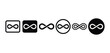 © looli - set of infinity icon sign symbol vector design black white color simple illustration collection