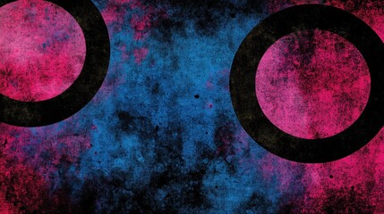 Canvas Print - Abstract design featuring contrasting colors and circular shapes.