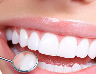 Poster -  a patient during a routine dental check-up