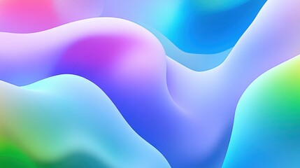 Poster - Abstract fluid shapes in vibrant colors create a soothing, modern background.