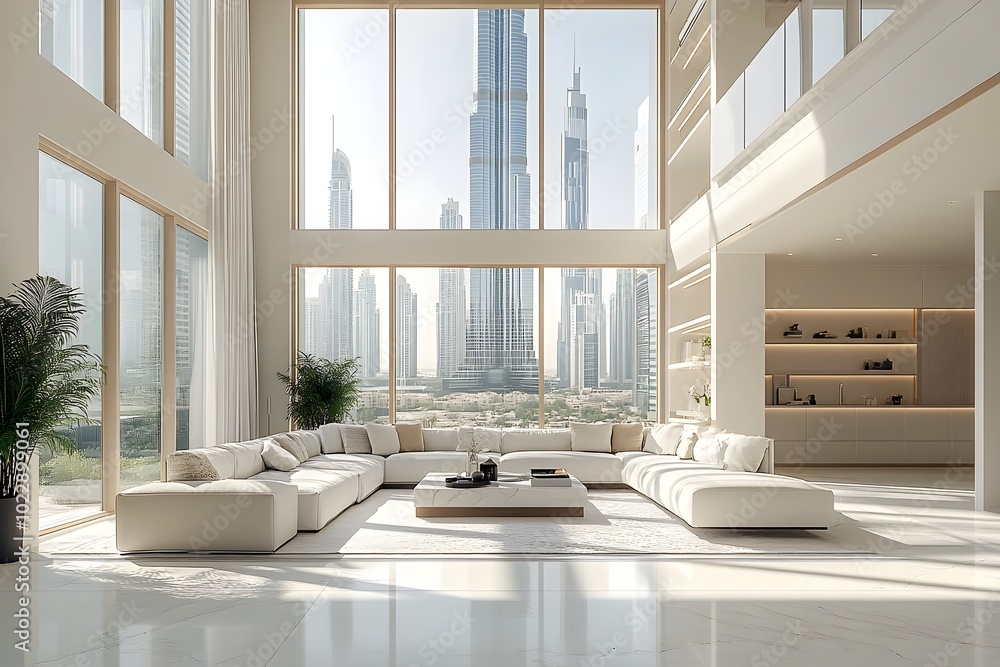 Illustration of Penthouse With Breathtaking Room View