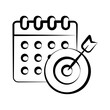 © zky icon - calendar with goals